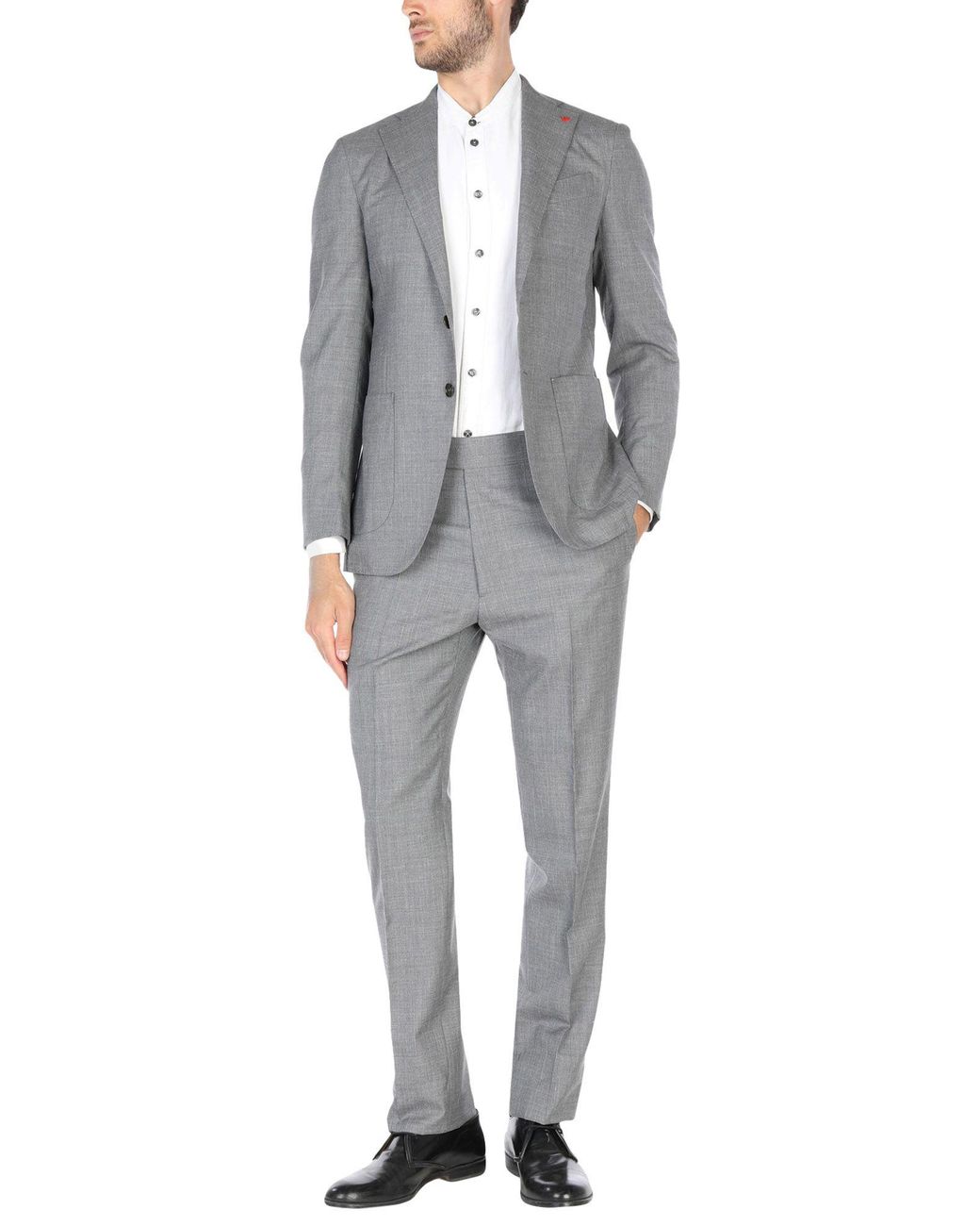 Isaia Wool Suit in Gray for Men - Lyst