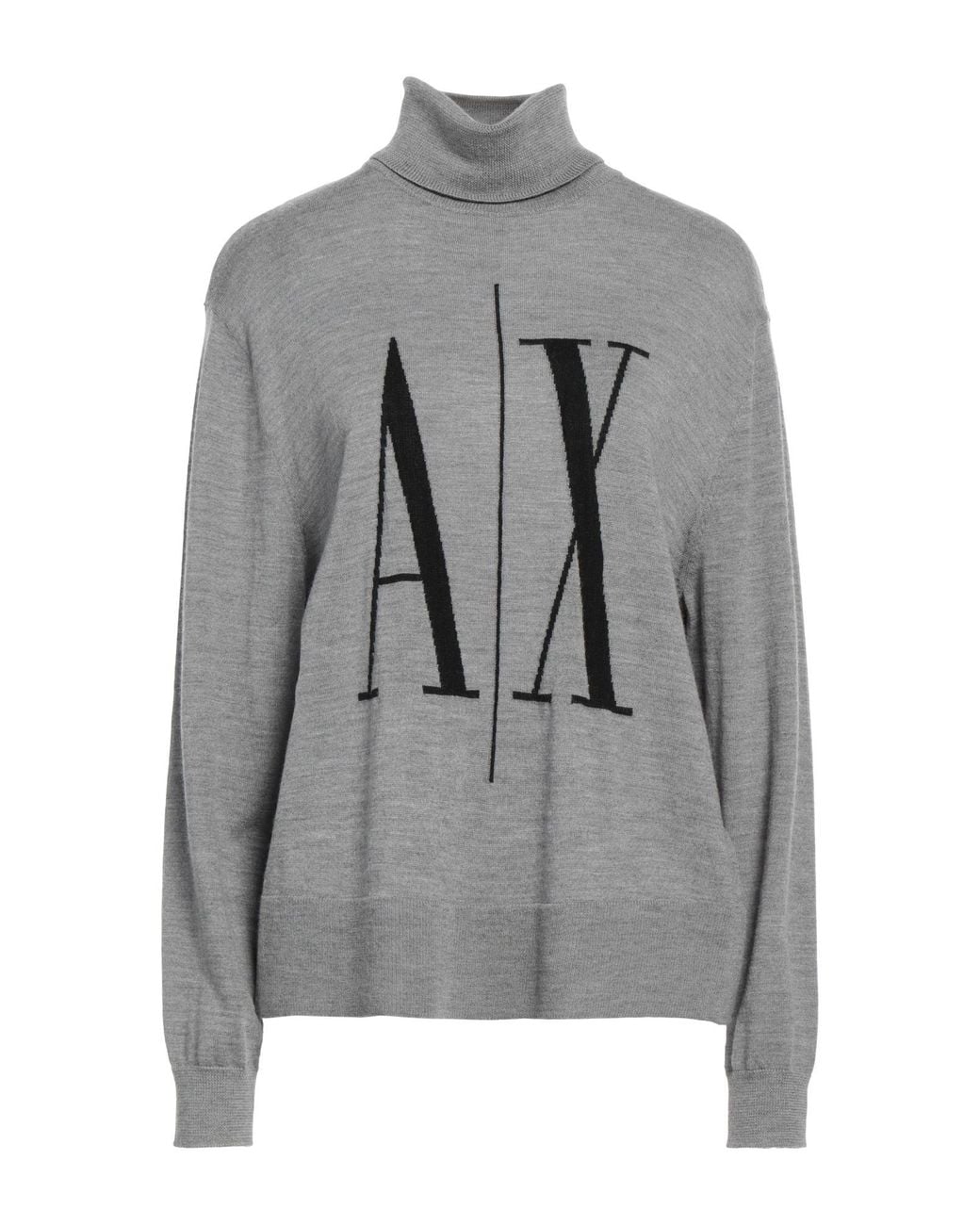 ARMANI EXCHANGE Gray Turtleneck Virgin Wool
