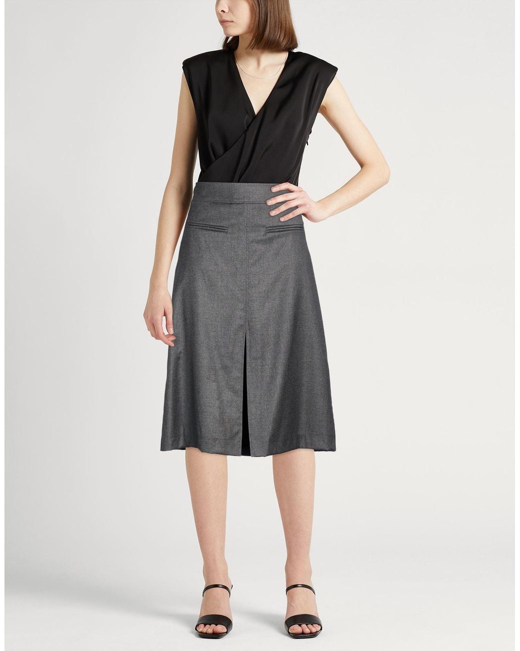 Drumohr Gray Midi Skirts