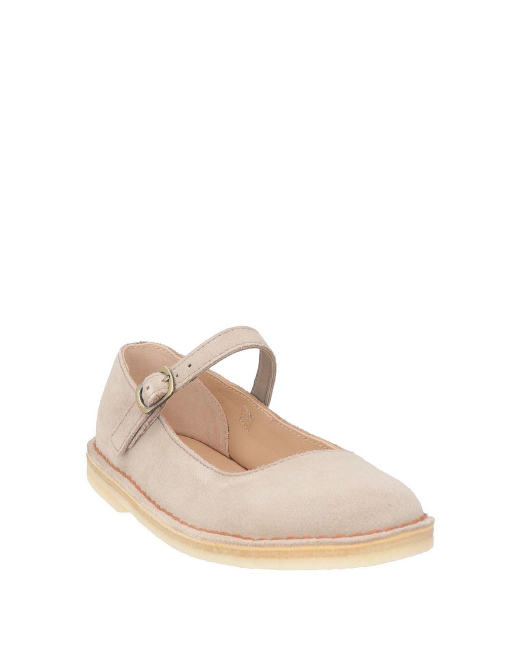 Clarks White Ballet Flats Leather