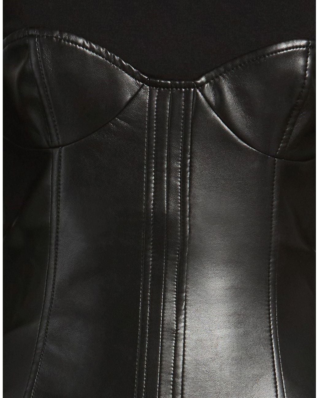 SIMONA CORSELLINI Black Mini Dress Viscose, Polyamide, Elastane