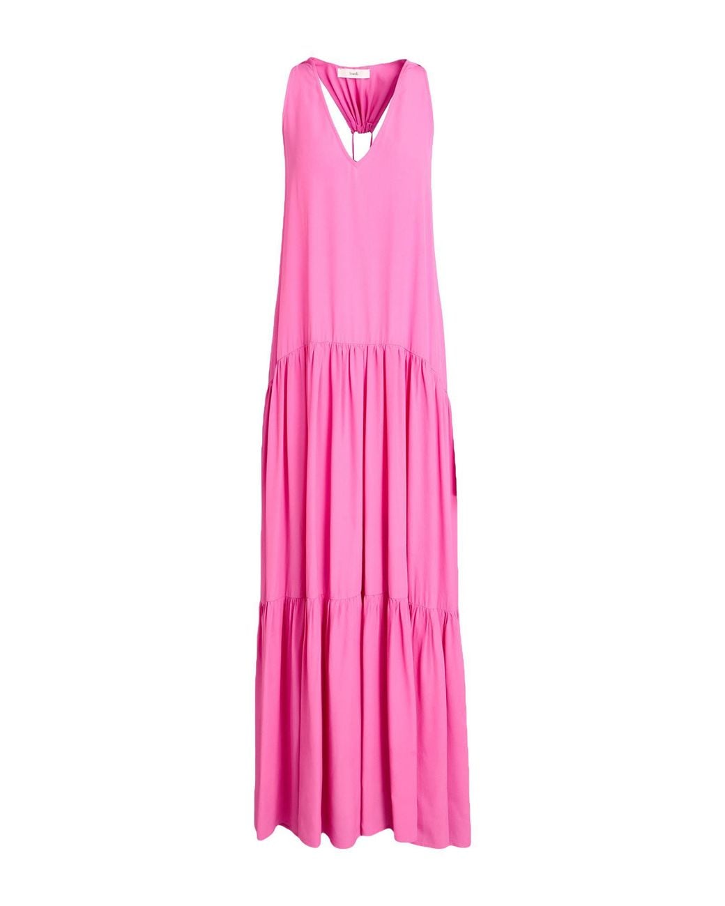 Suoli Pink Maxi Dress Acetate, Silk