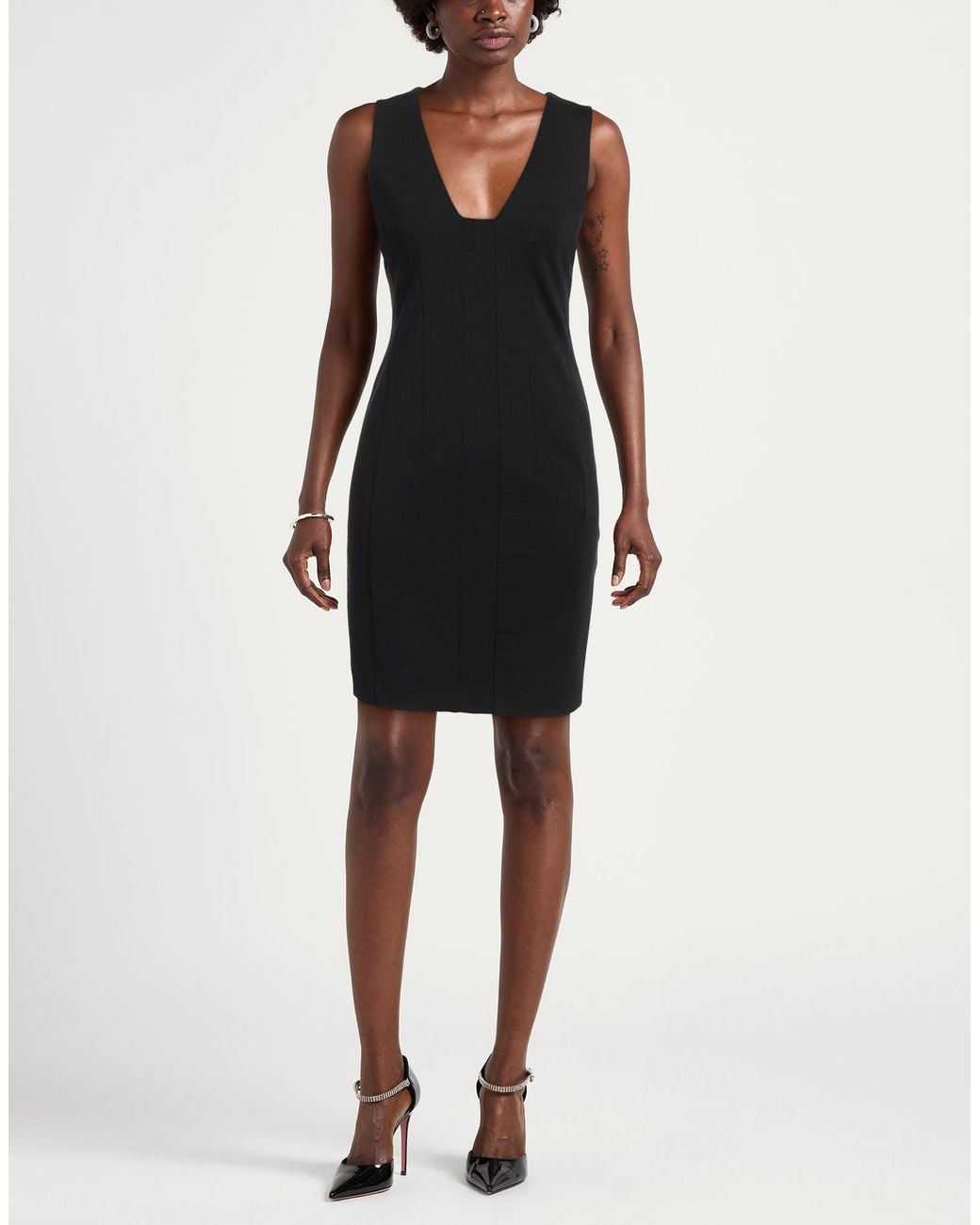 Liu Jo Black Mini Dress Viscose, Polyamide, Elastane