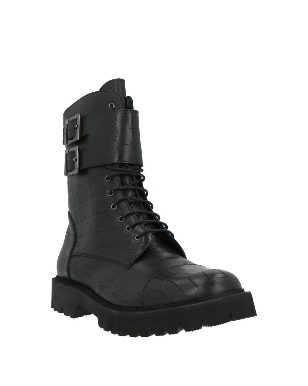 Pollini Black Ankle Boots Leather