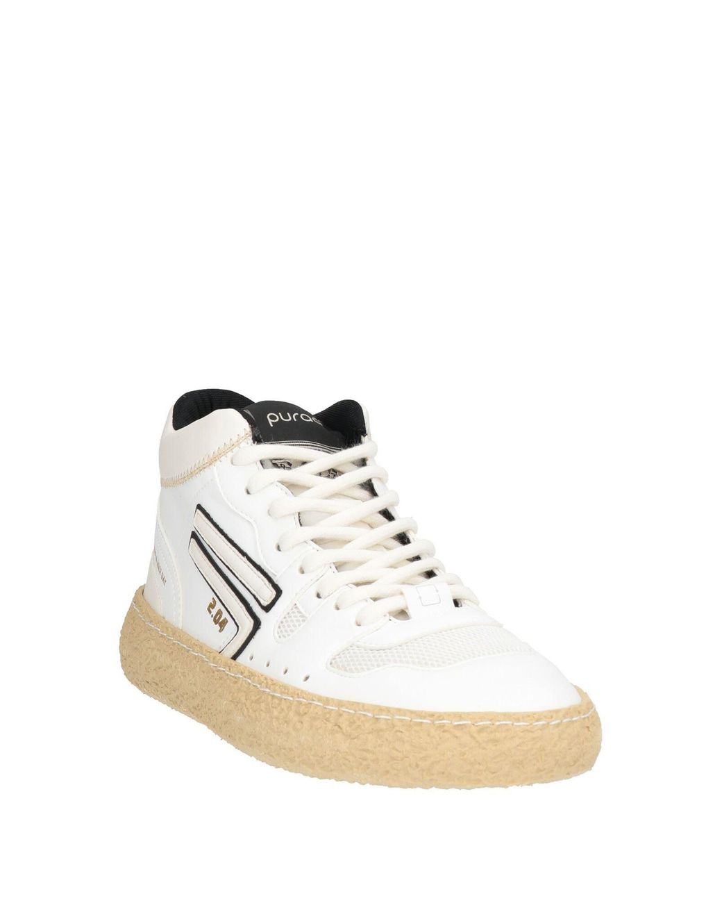 PURAAI White Sneakers Textile Fibers