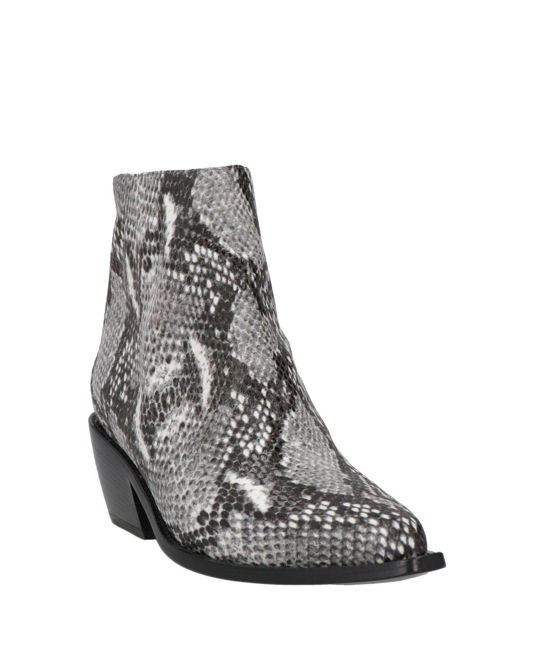 Le Silla Gray Ankle Boots Leather