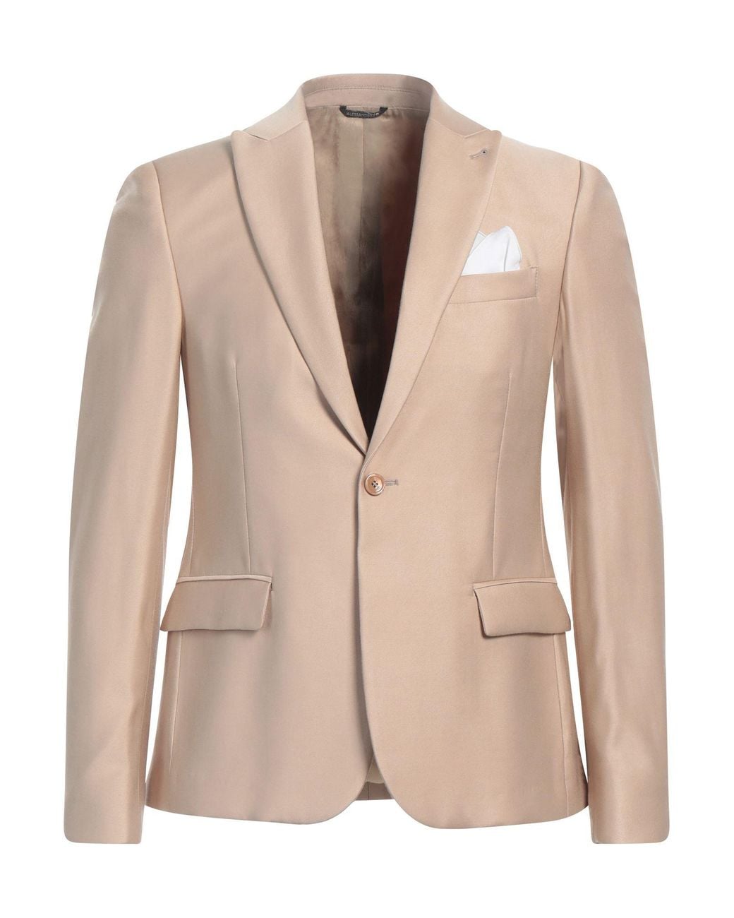 Daniele Alessandrini Natural Blazer Viscose, Polyester for men