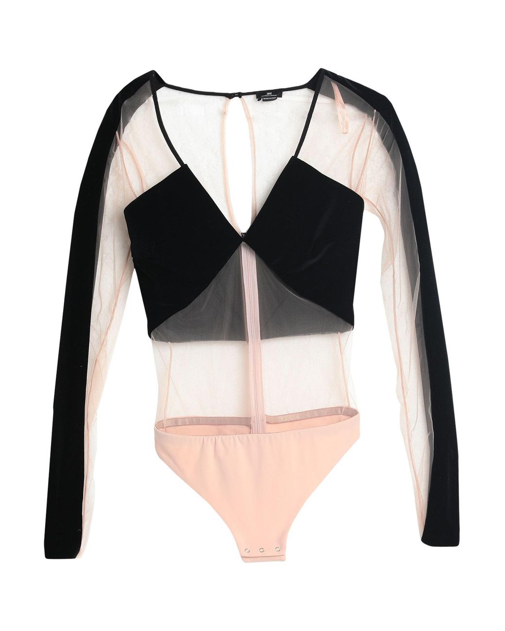 Elisabetta Franchi Black Bodysuit Polyester, Elastane, Polyamide