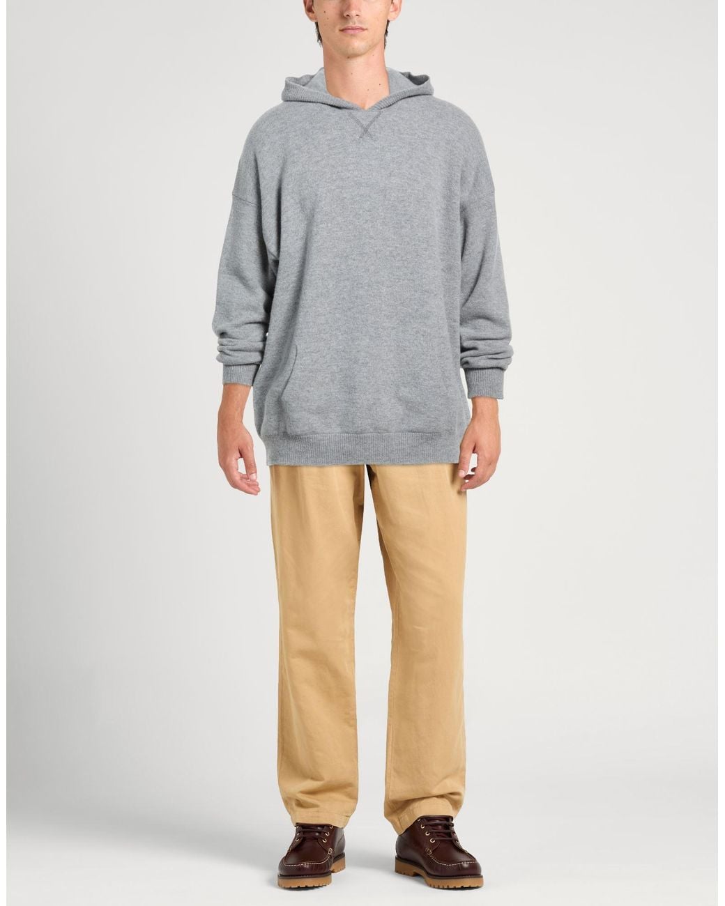 Amaranto Gray Sweater Wool for men