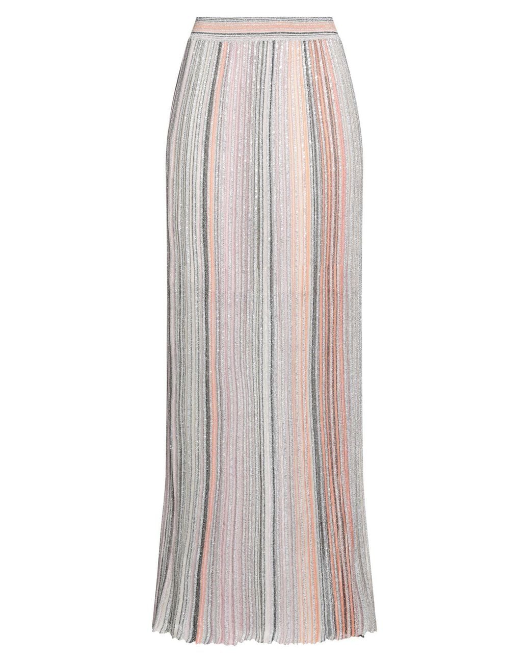 Missoni White Maxi Skirt Viscose, Metal Fiber, Polyamide, Polyester