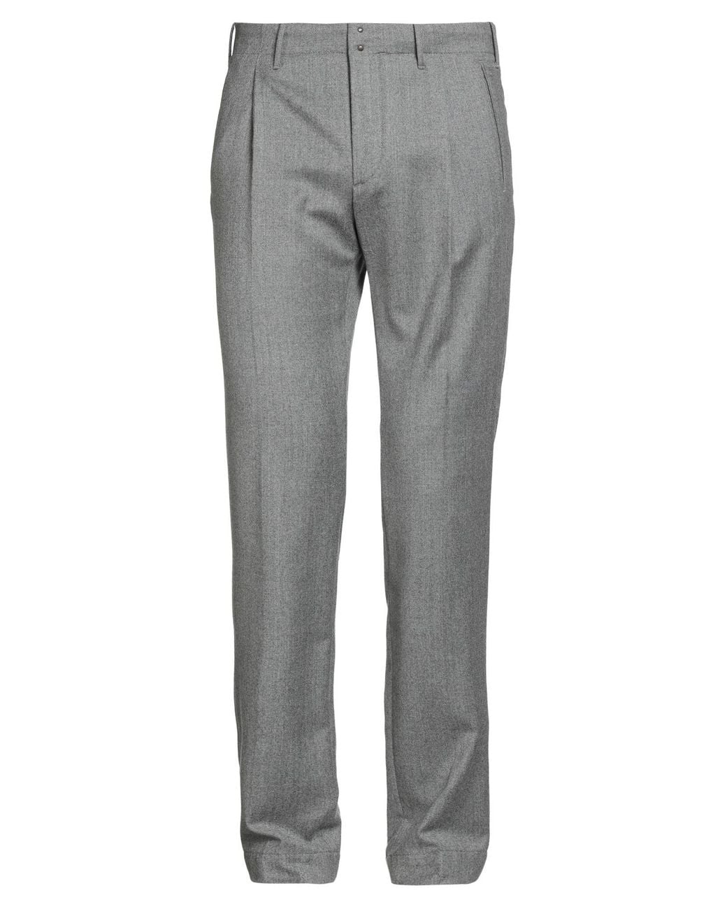 Incotex Gray Verve Pants Virgin Wool for men