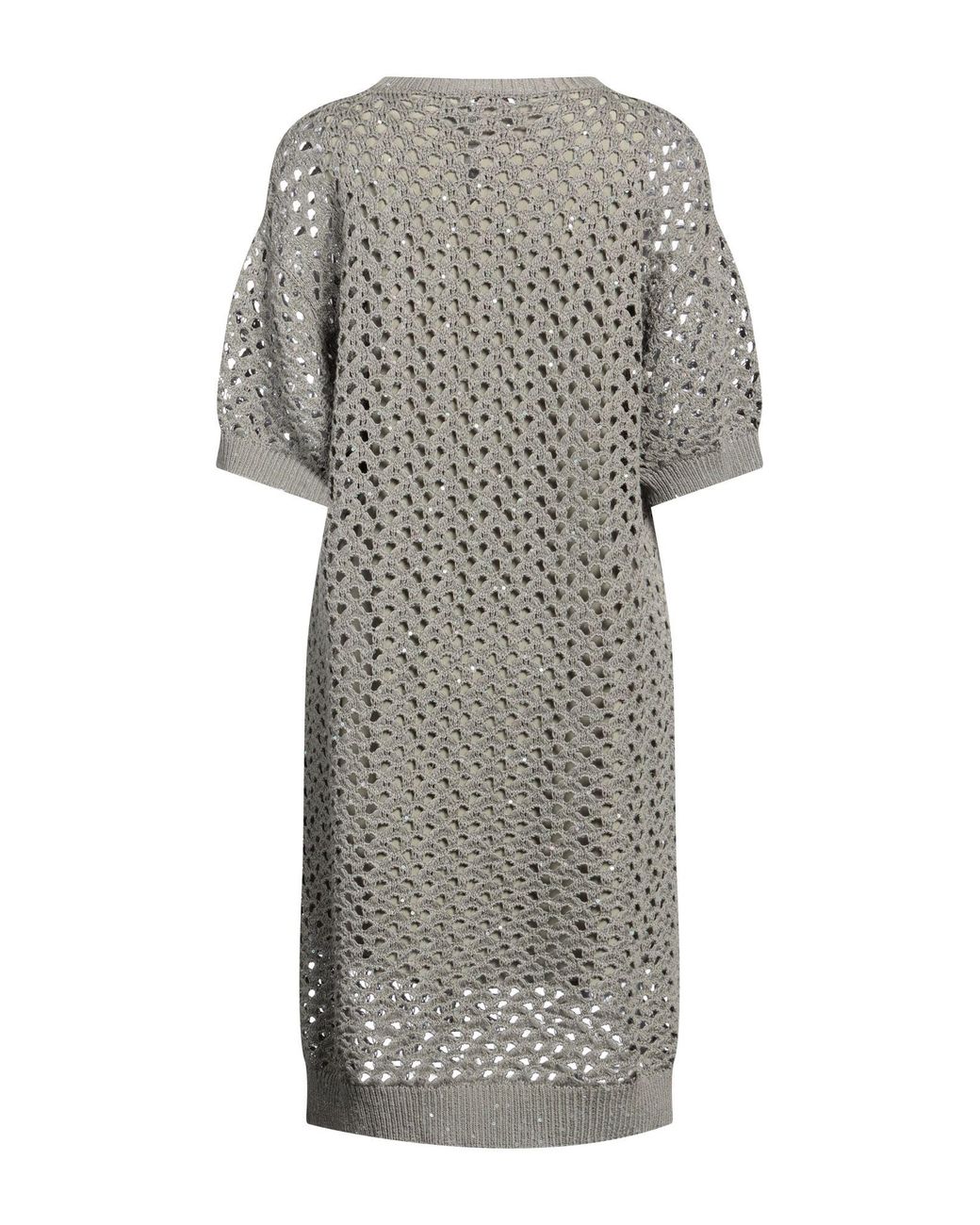 Brunello Cucinelli Gray Mini Dress
