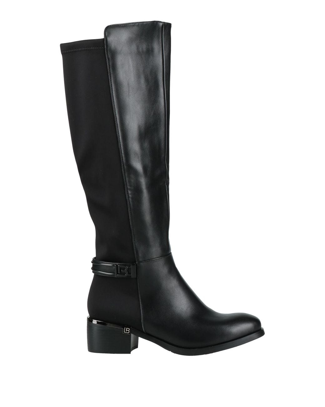 Laura Biagiotti Black Boot Textile Fibers, Synthetic Material