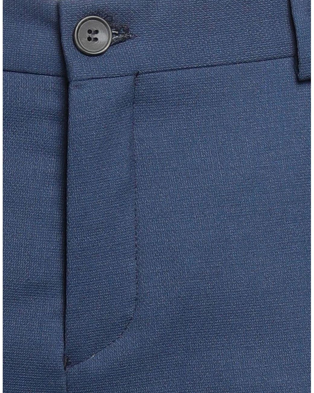 SELECTED Blue Pants Polyester, Wool, Viscose, Elastane for men