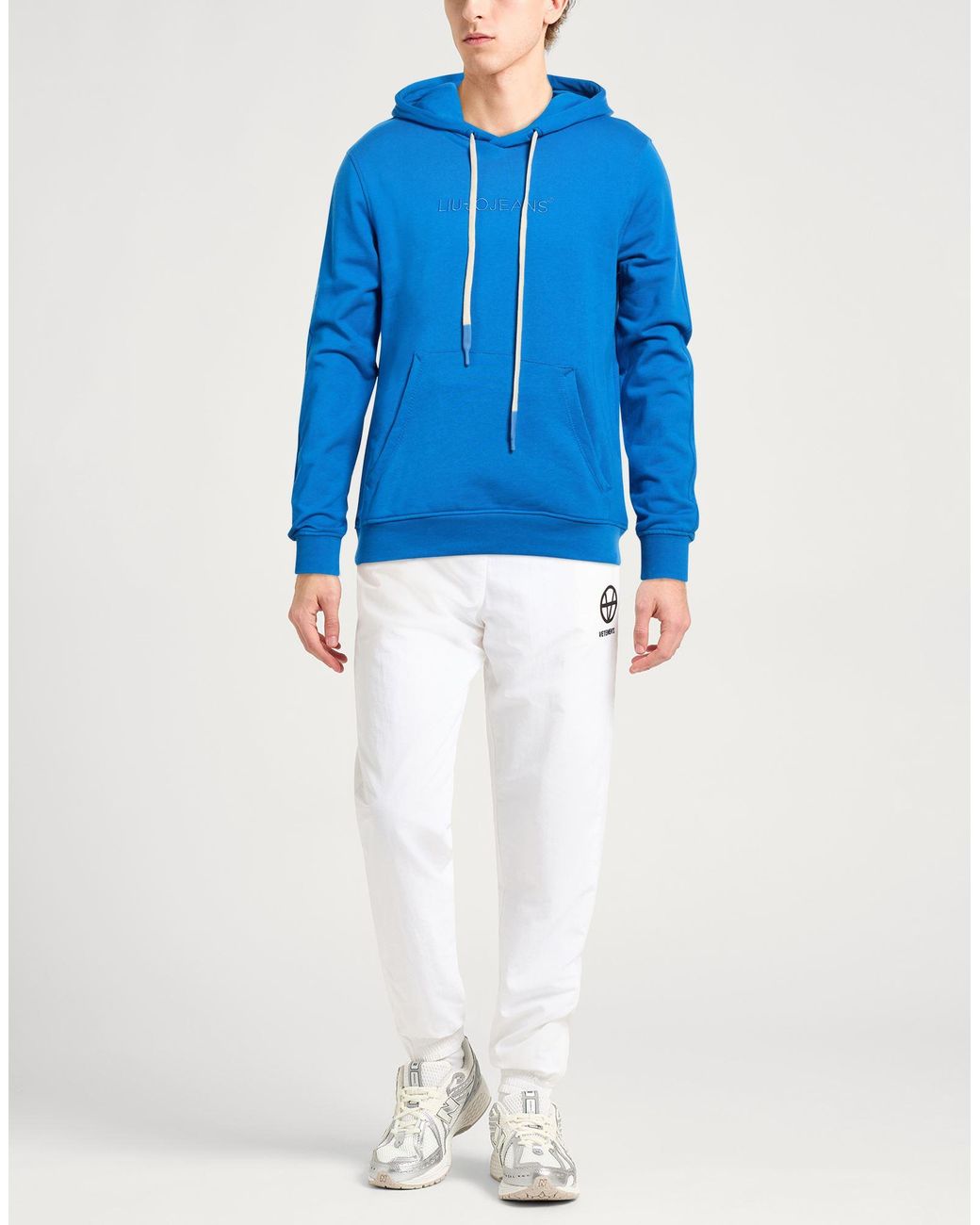 Liu Jo Blue Azure Sweatshirt Cotton, Elastane for men