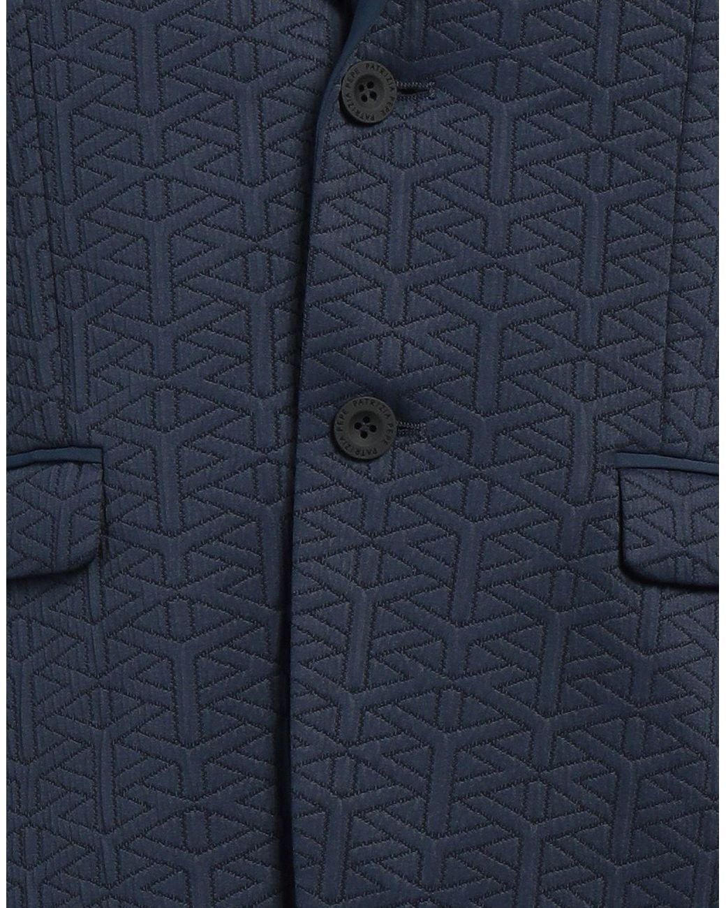 Patrizia Pepe Blue Stretch Jersey Single-Breasted Blazer for men