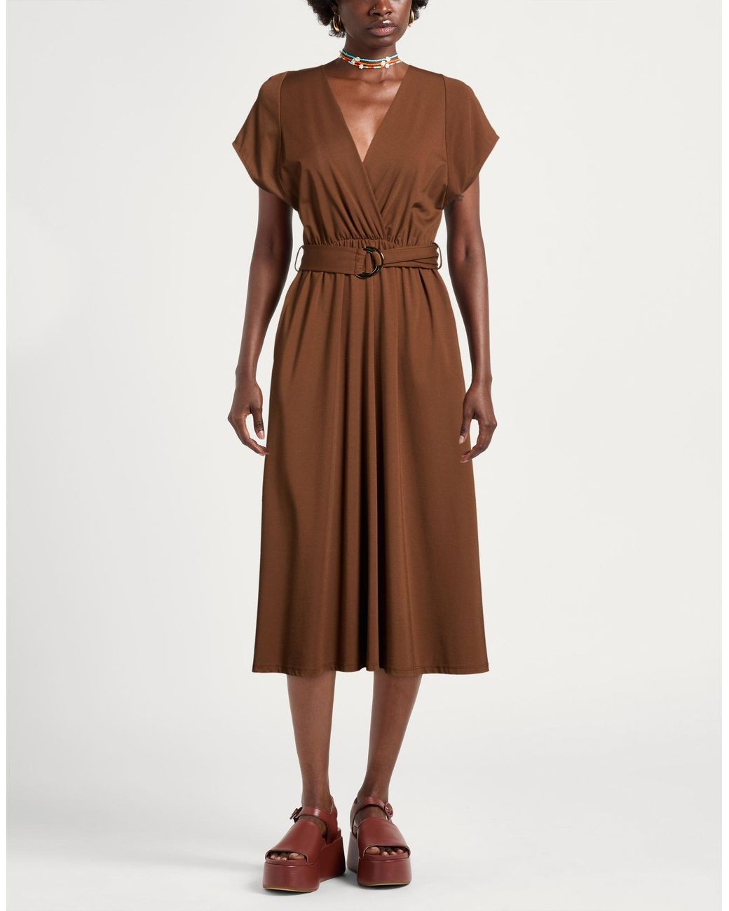 knee length dresses for ladies Crossback Midi Dress - Black main image 1