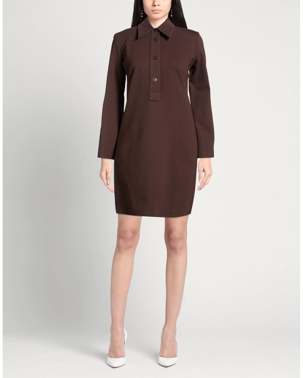 Shirtaporter Brown Mini Dresses