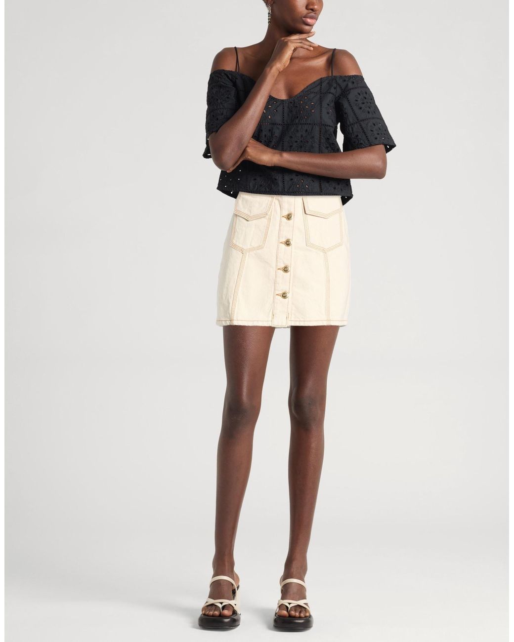 Farm Rio Natural Denim Skirts