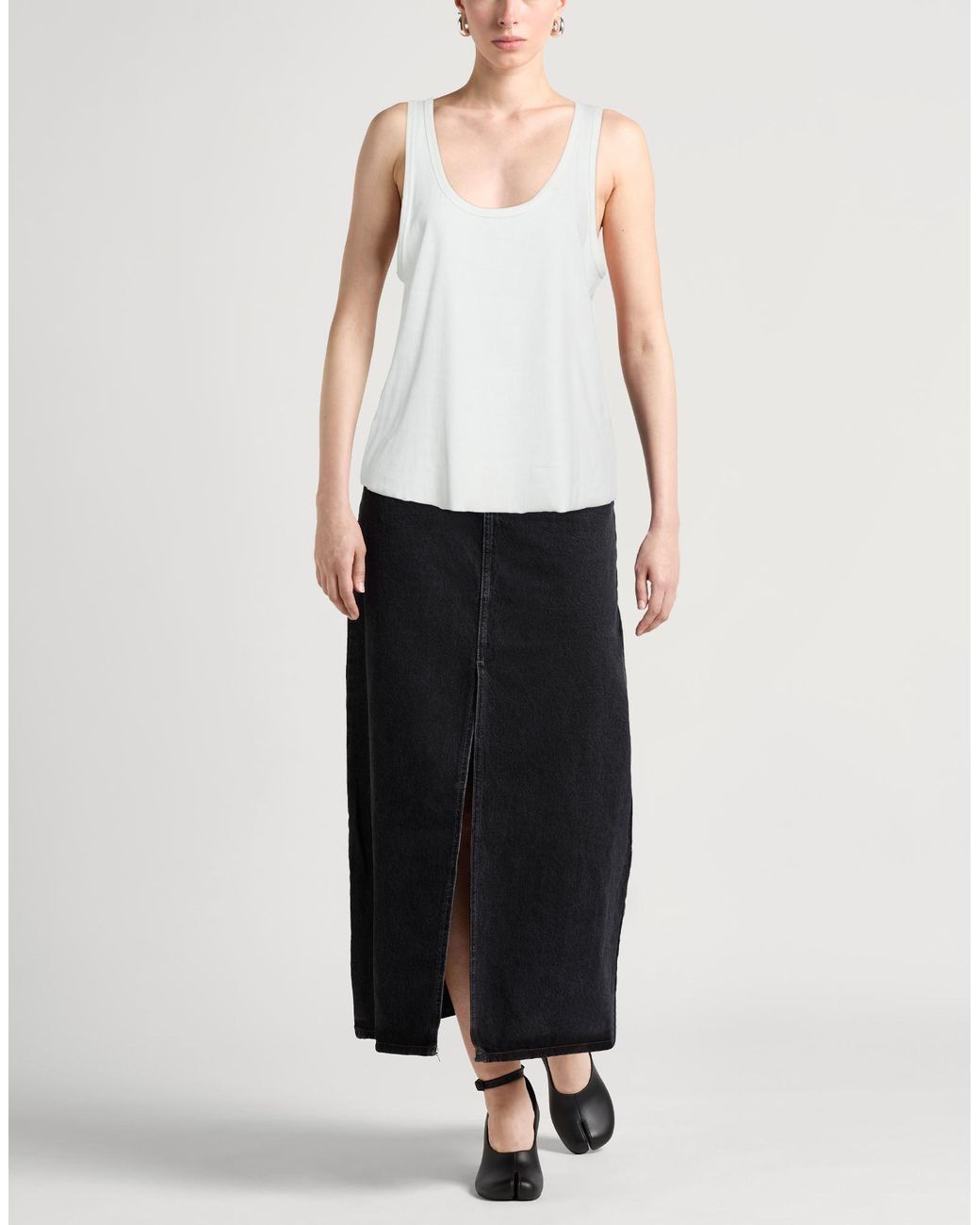 Thom Krom White Tank Top Cotton, Elastane