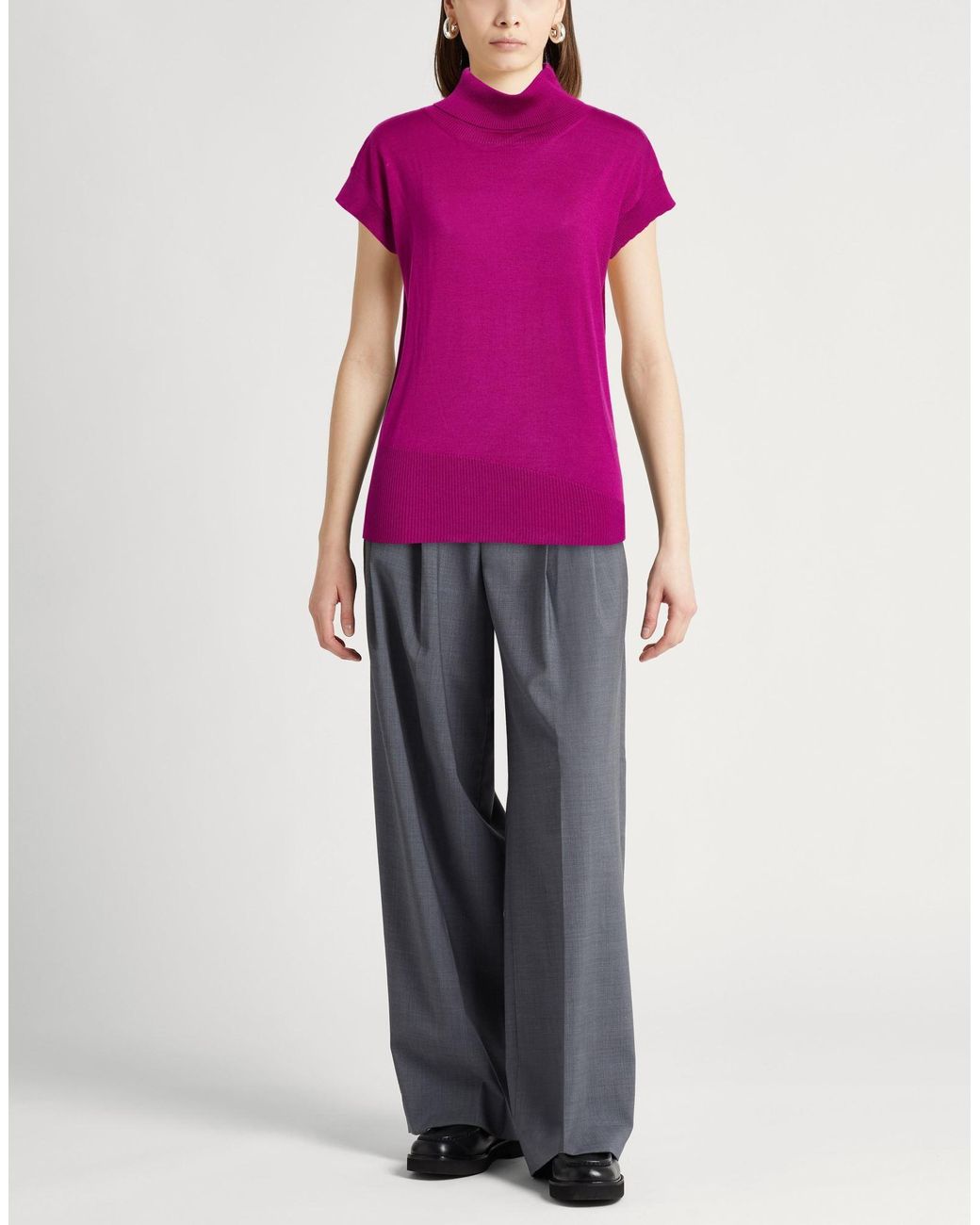 Moorer Pink Turtleneck Wool, Silk, Cashmere