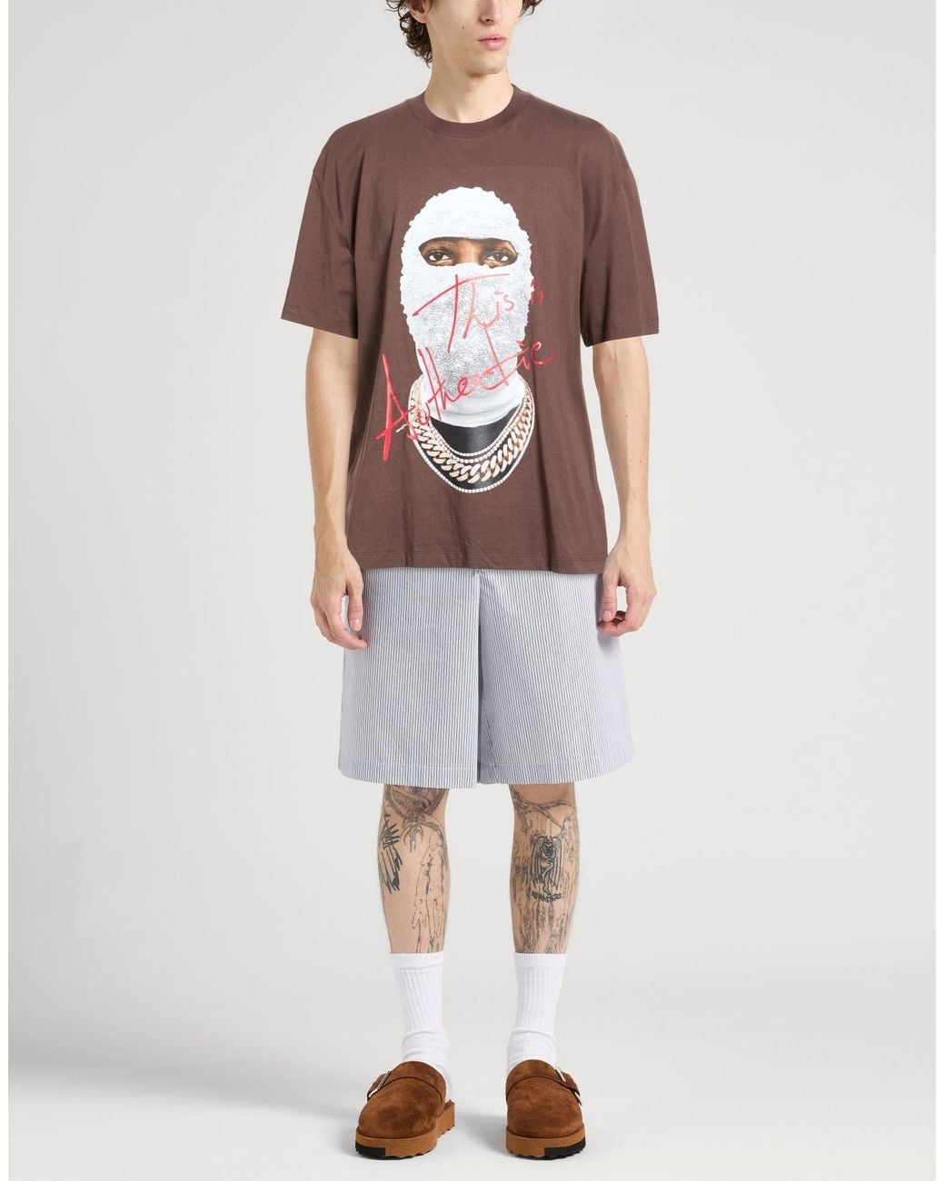 Ih Nom Uh Nit Brown T-Shirt Cotton for men