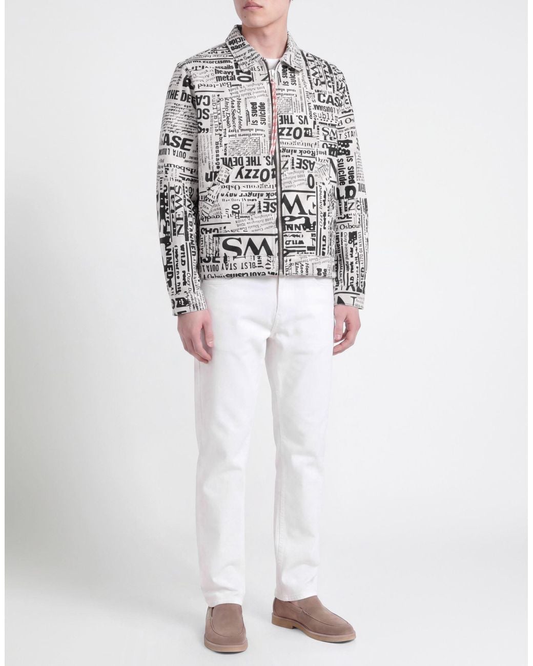 Aries White Denim Outerwear Cotton for men