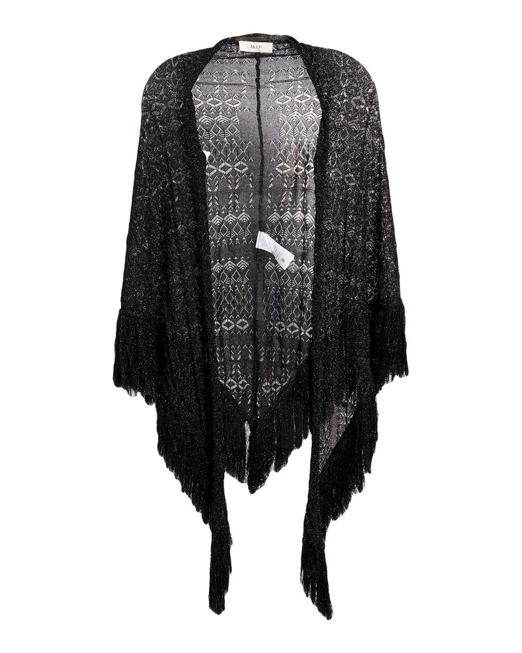 Akep Black Scarf Viscose, Polyester