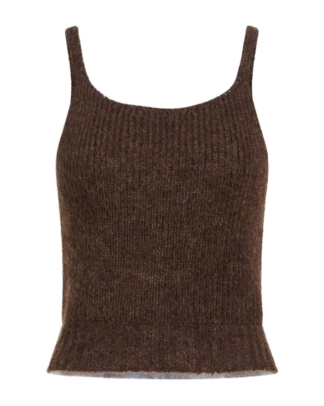 Peserico Brown Dark Top Alpaca Wool, Wool, Polyamide
