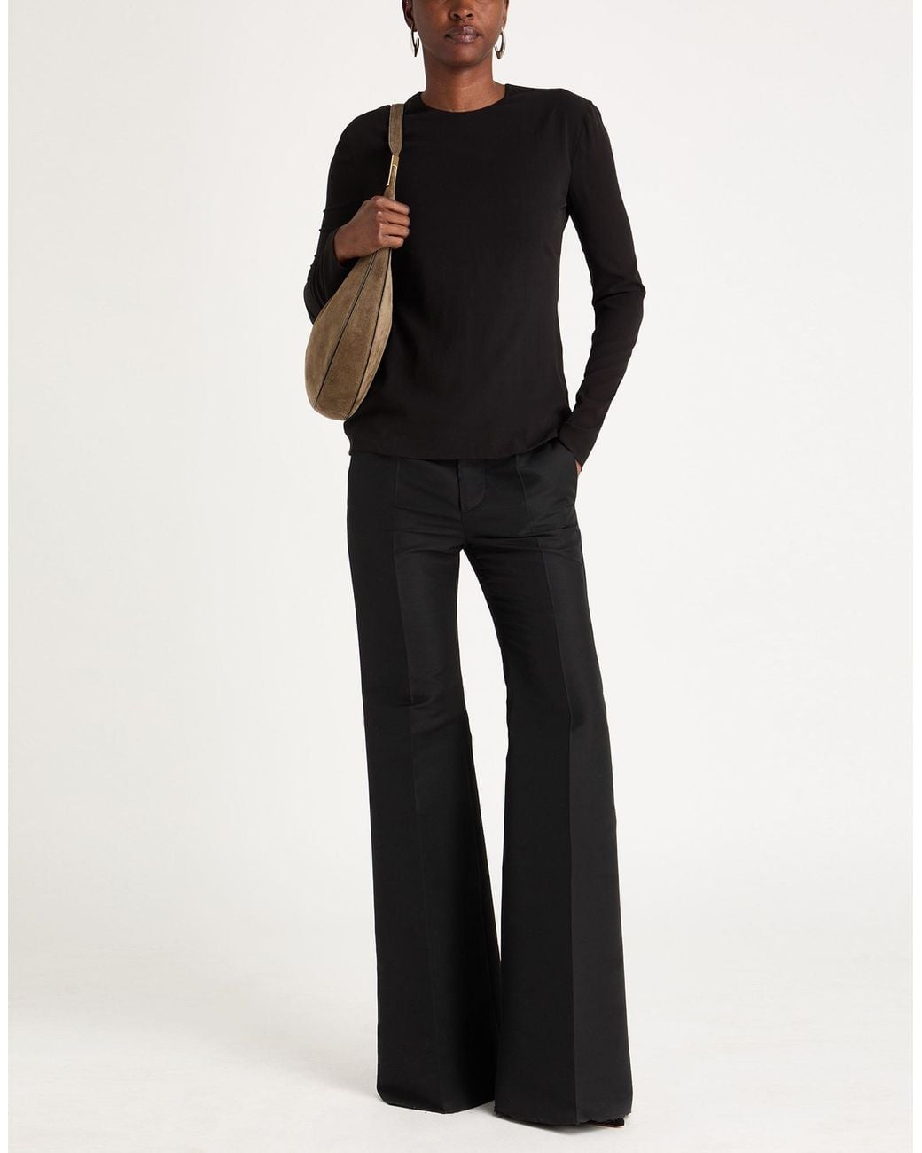 Alberta Ferretti Black Top Silk, Elastane