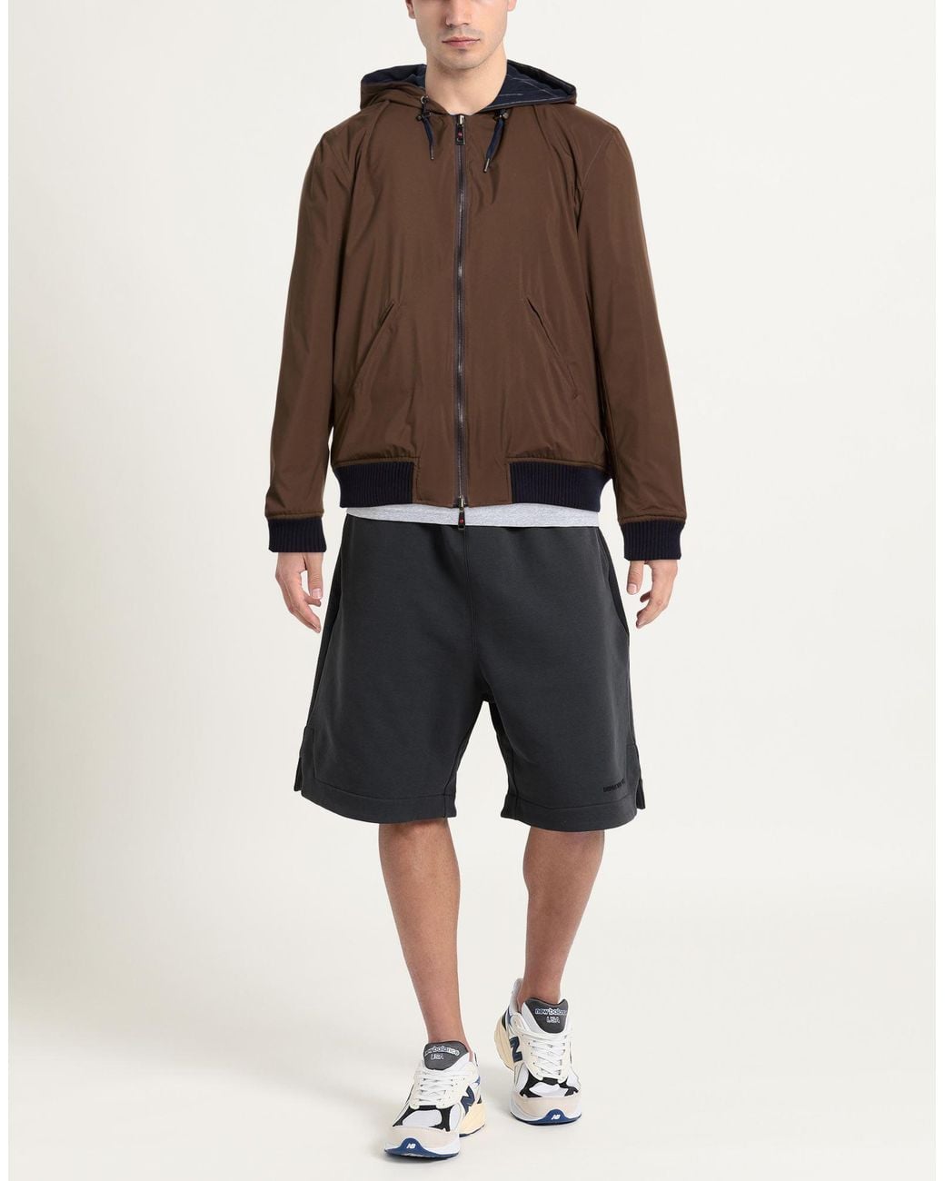 KIRED Brown Jacket Polyester, Wool, Viscose for men