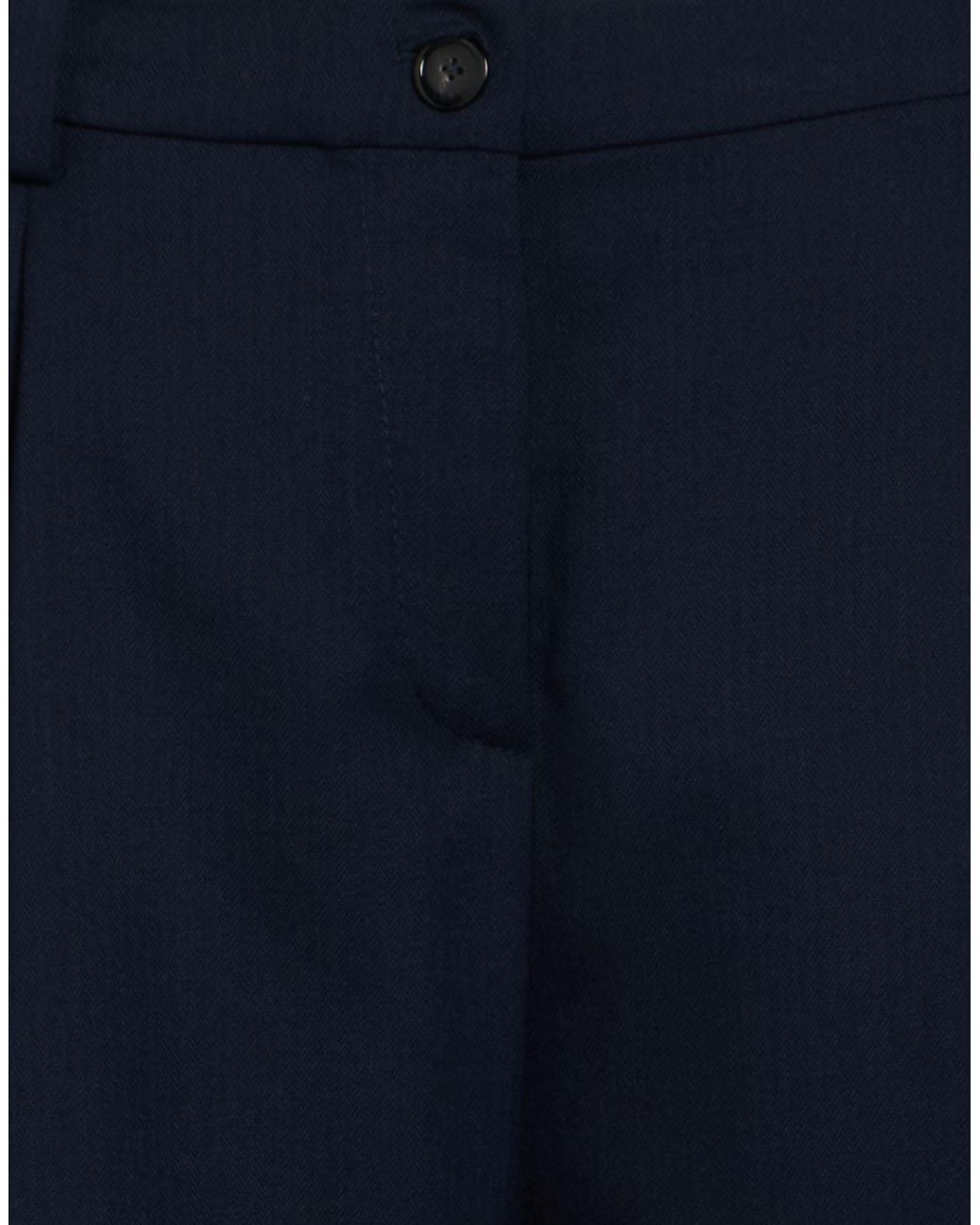 Pinko Blue Pants Polyester, Wool, Elastane