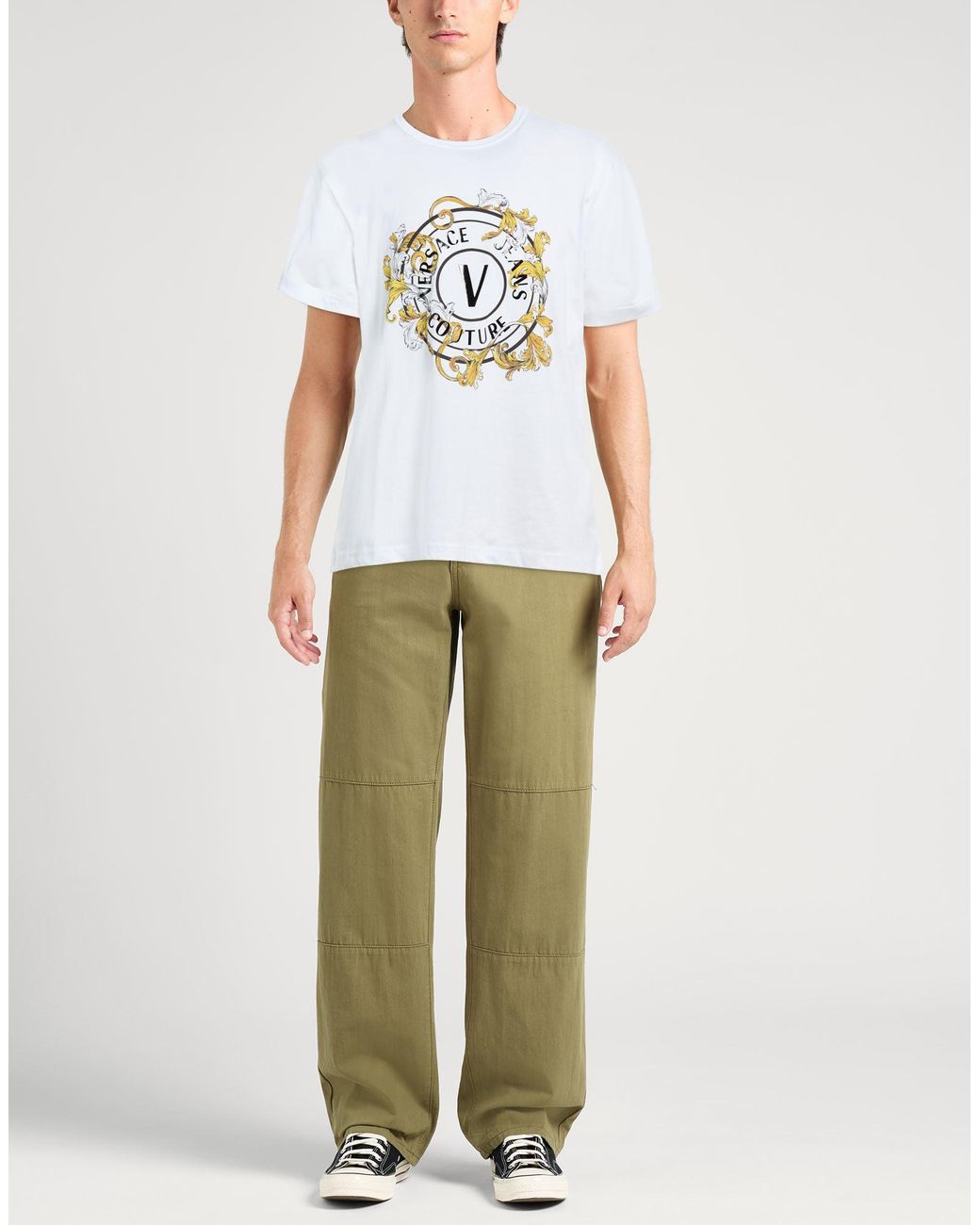 Versace Jeans Couture White T-Shirt Cotton for men