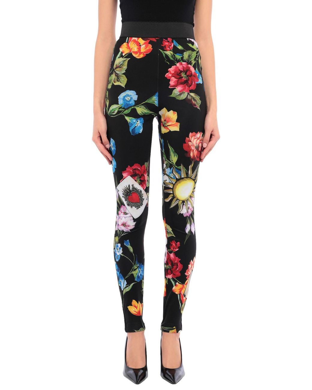 Dolce & Gabbana Synthetic Leggings in Black - Lyst