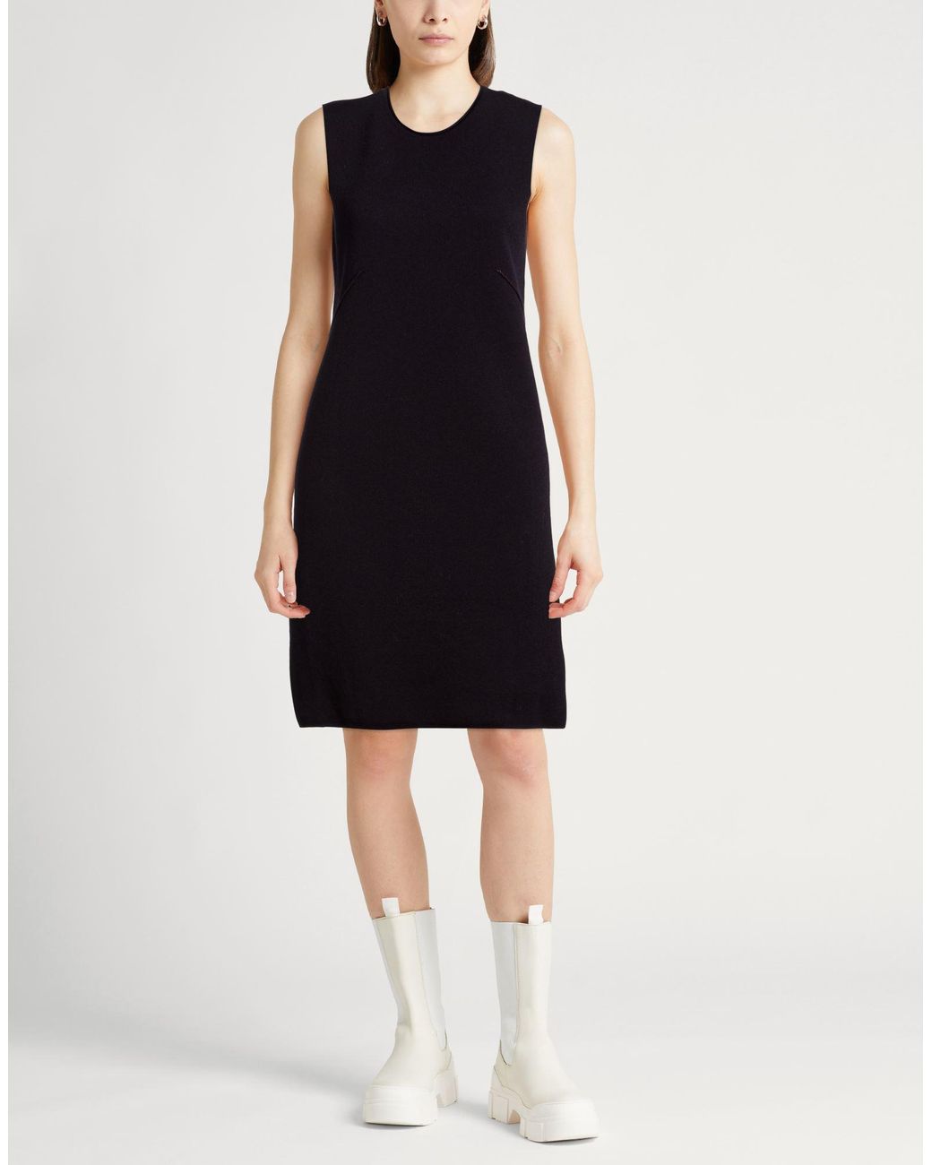 Daniele Fiesoli Black Collezione N_01 Mini Dress Merino Wool, Polyamide, Elastane