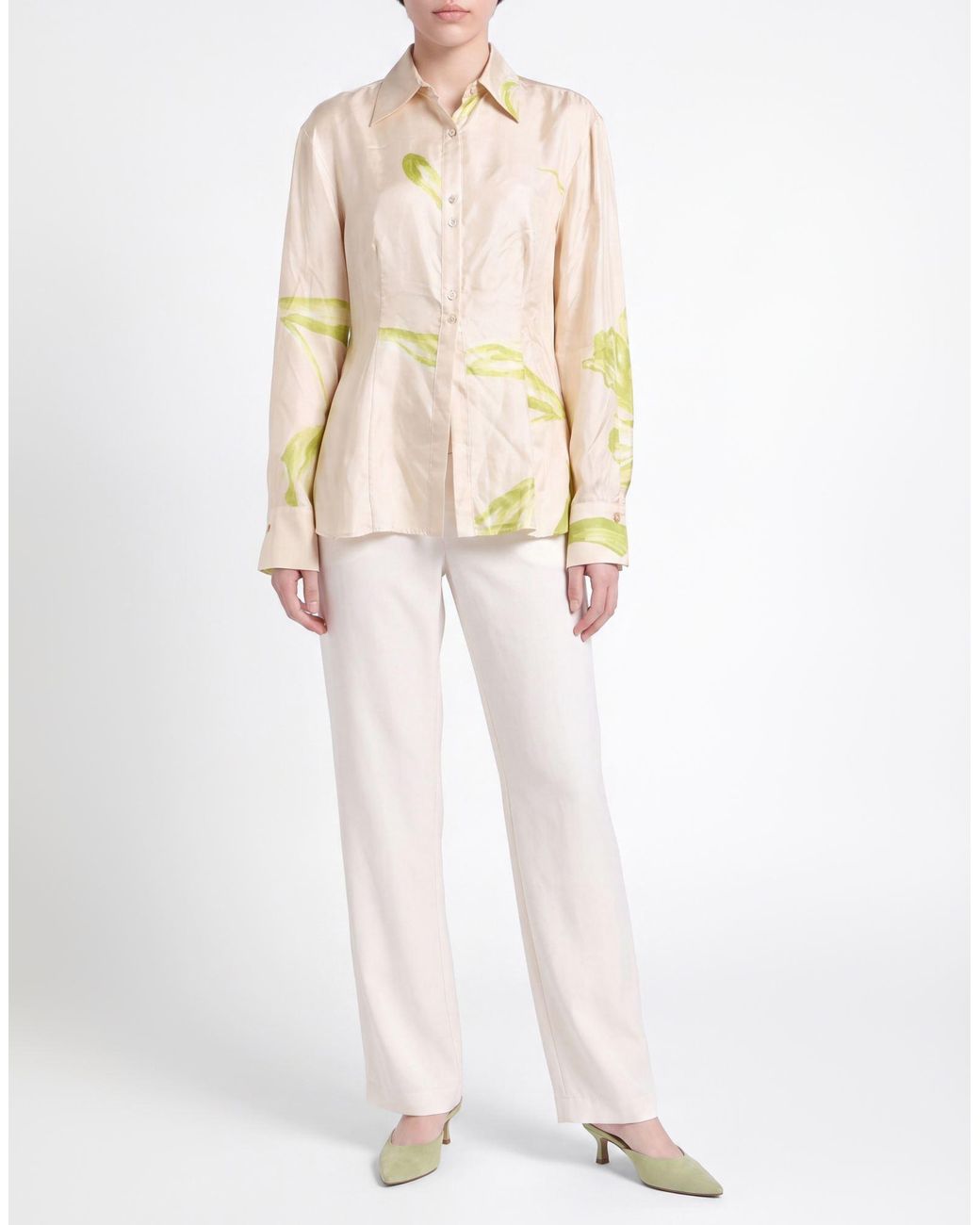 Erika Cavallini Semi Couture Natural Shirt Silk