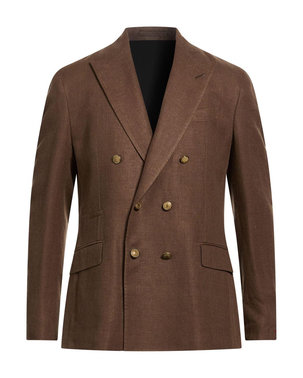 Eleventy Brown Blazer Linen, Wool for men