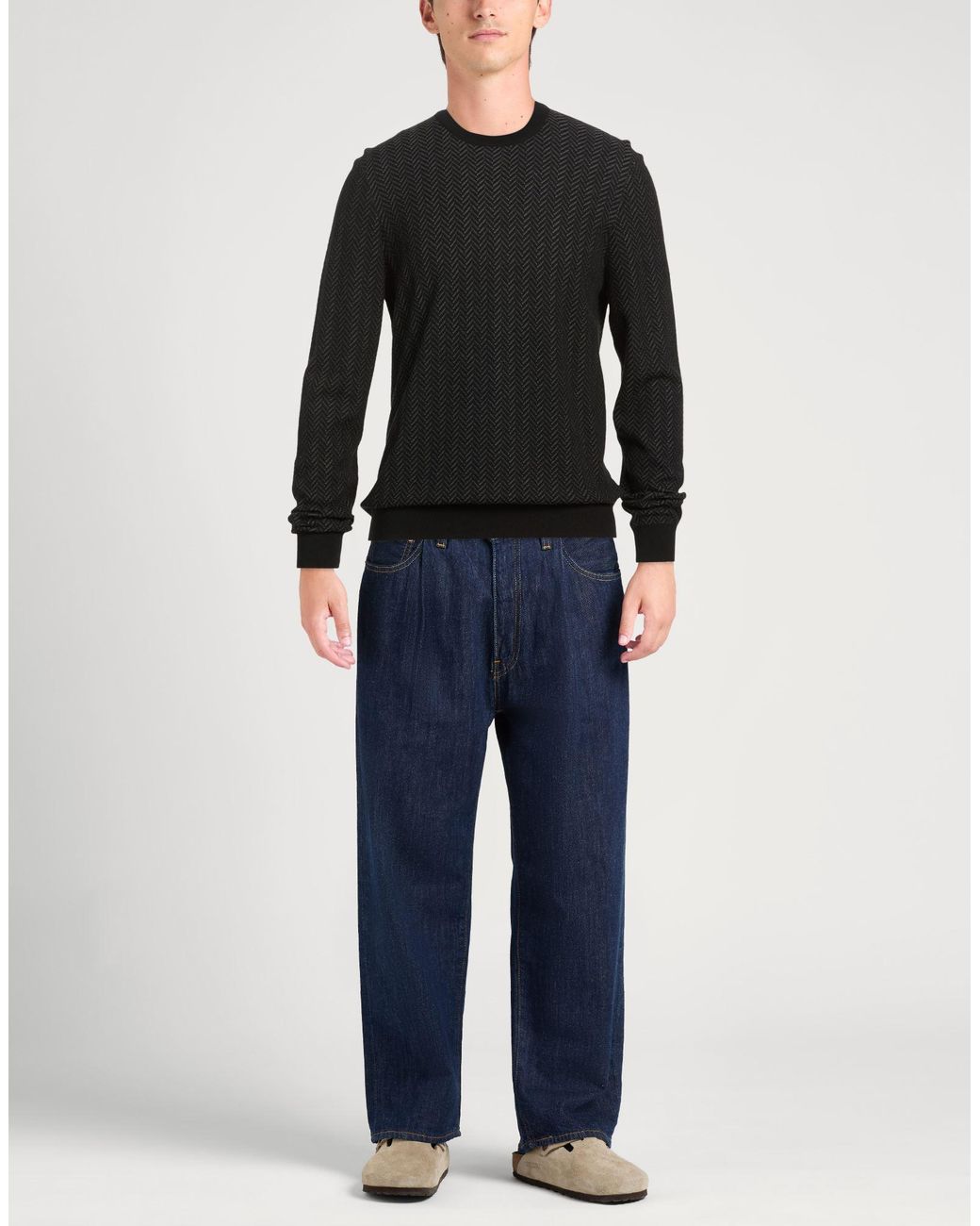 Boss Black Sweater Wool, Cotton for men
