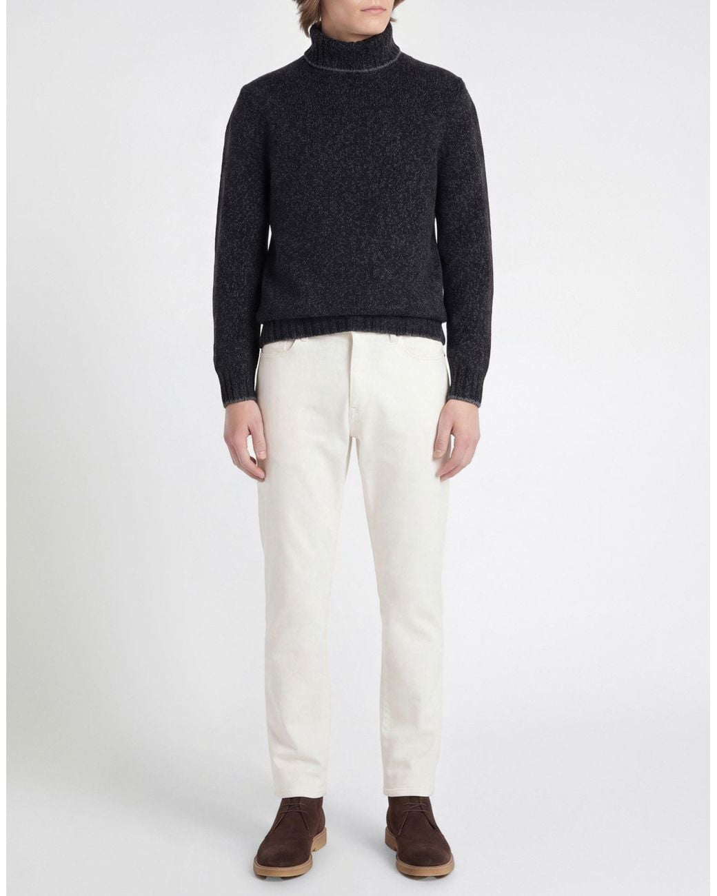 Gran Sasso Black Turtlenecks for men