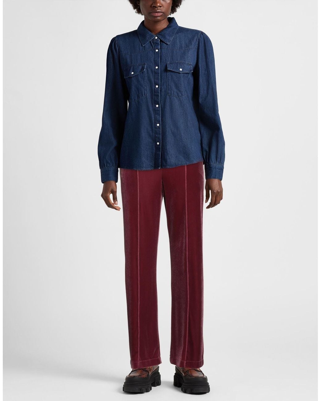 Patrizia Pepe Red Essential Pants Polyester, Elastane
