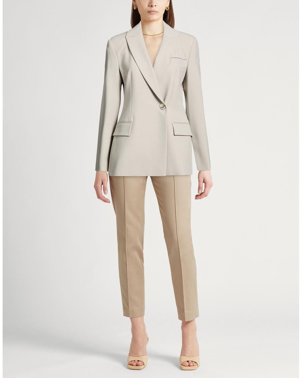 Peserico Natural Blazer Polyester, Virgin Wool, Elastane