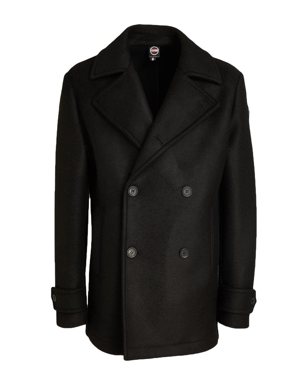 Colmar Black Coat Polyester, Acrylic, Virgin Wool, Elastane for men