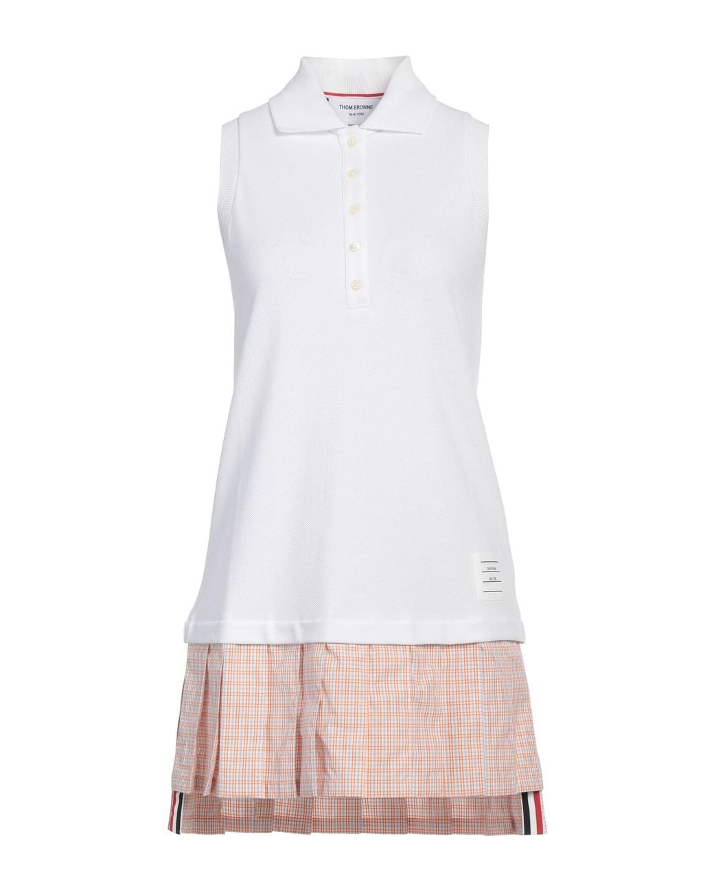 Thom Browne White Mini Dress Cotton