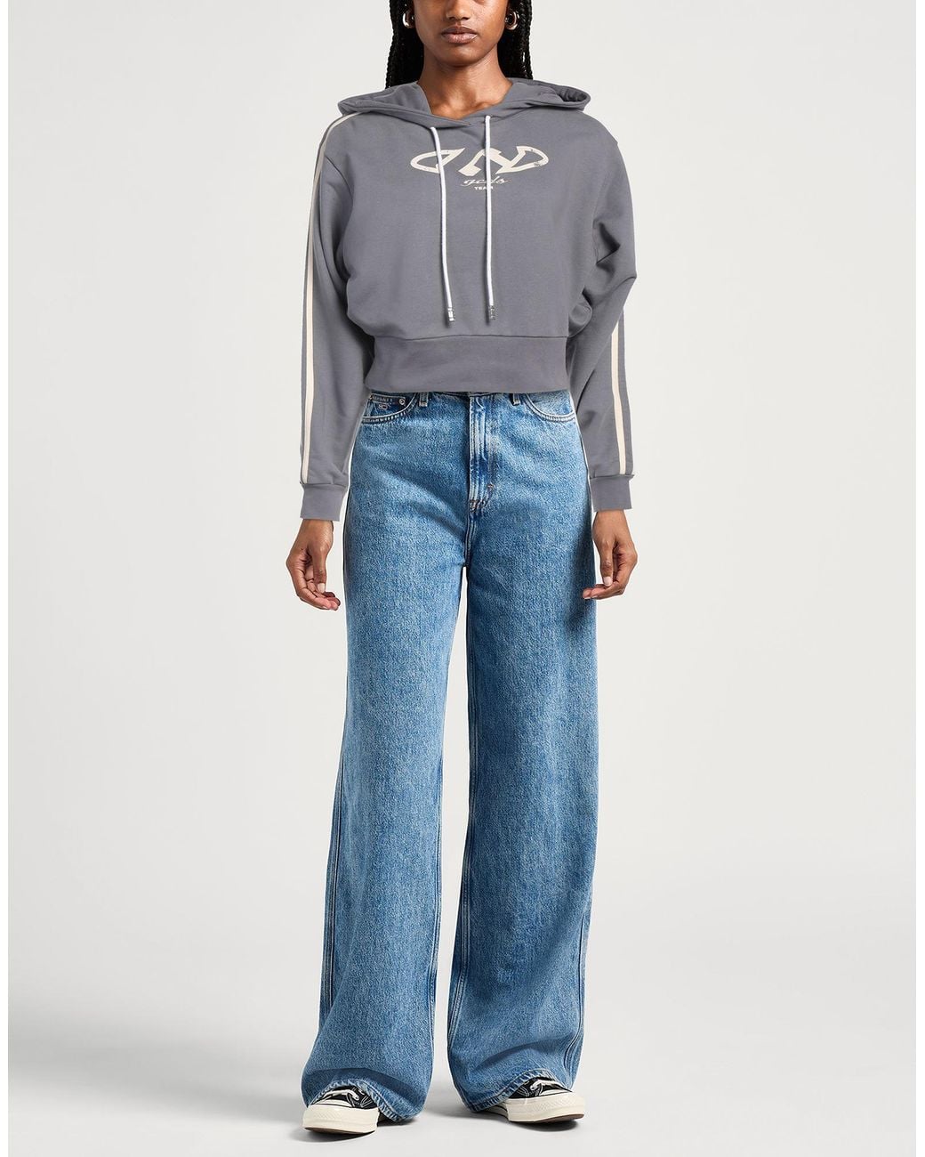 Gcds Blue Sweatshirt Cotton