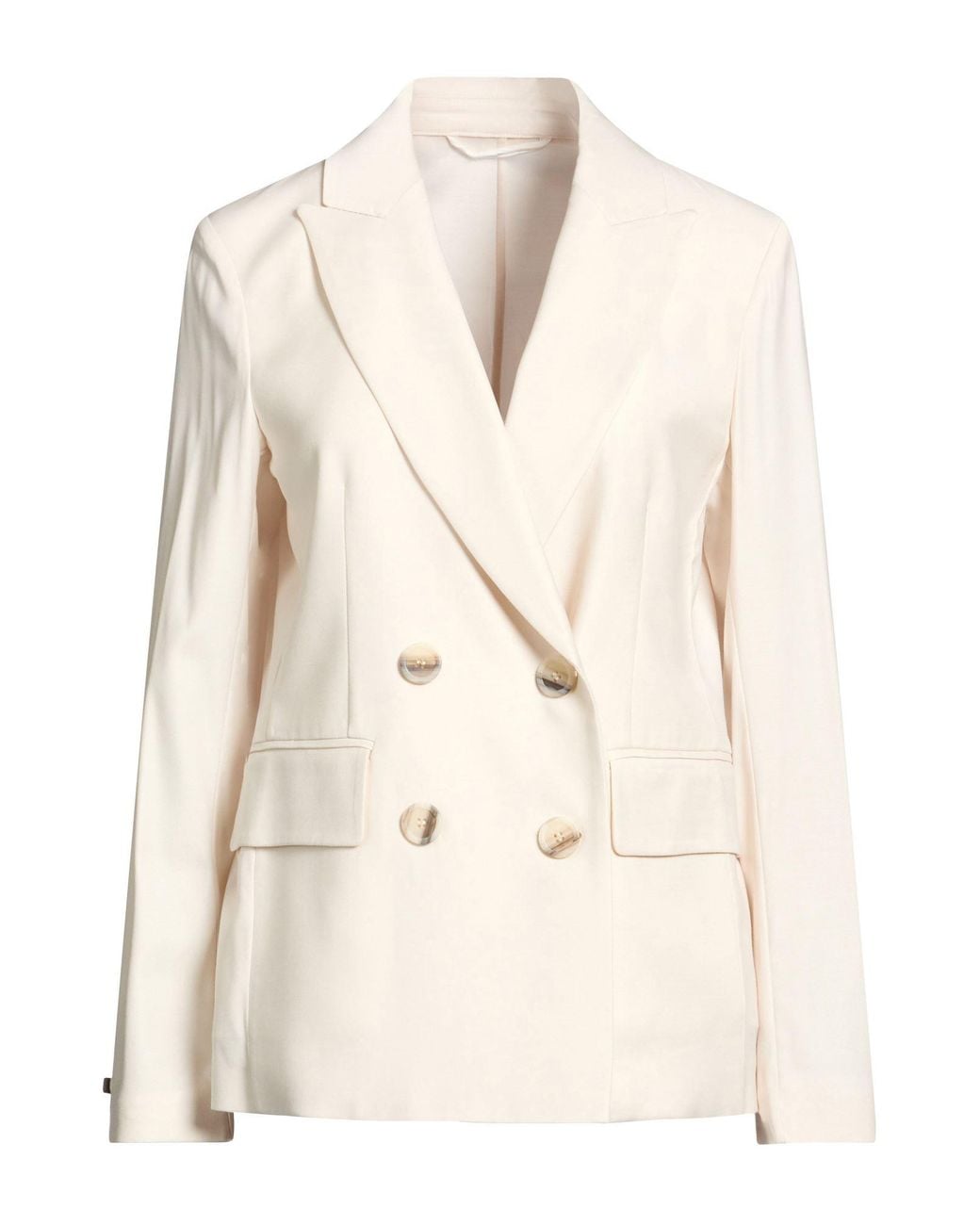 Peserico Natural Blazer Virgin Wool, Viscose, Elastane