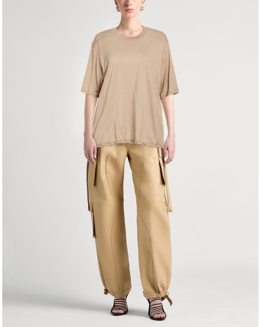 Rick Owens Natural T-Shirt Cotton