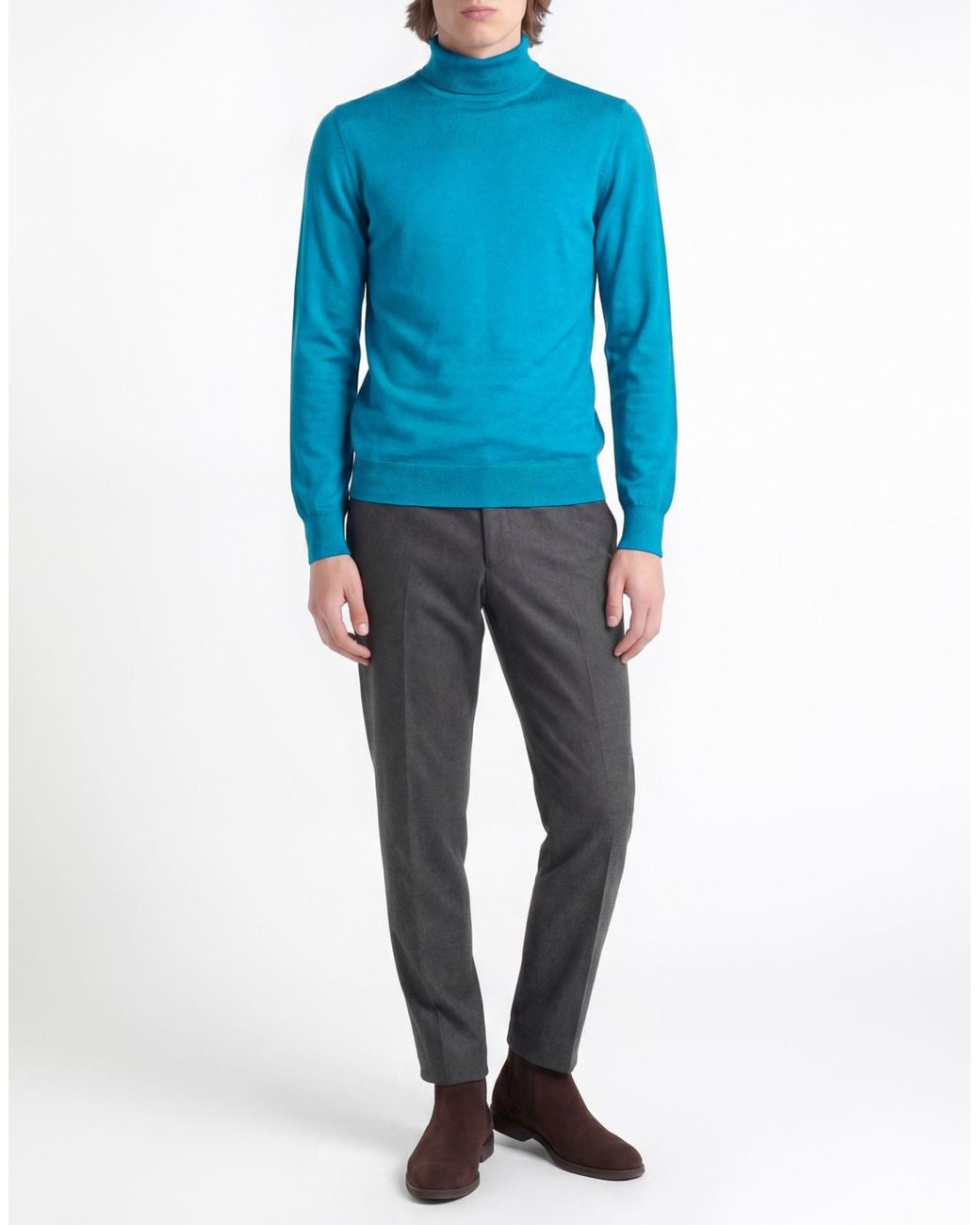 Lardini Blue Turtleneck for men