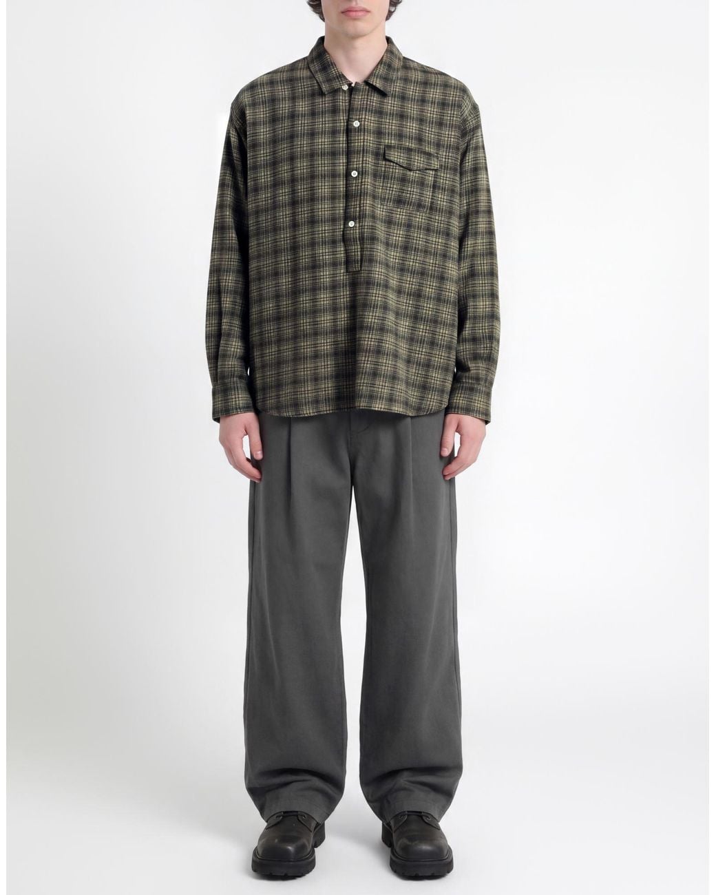 Magliano Green Khaki Shirt Virgin Wool for men