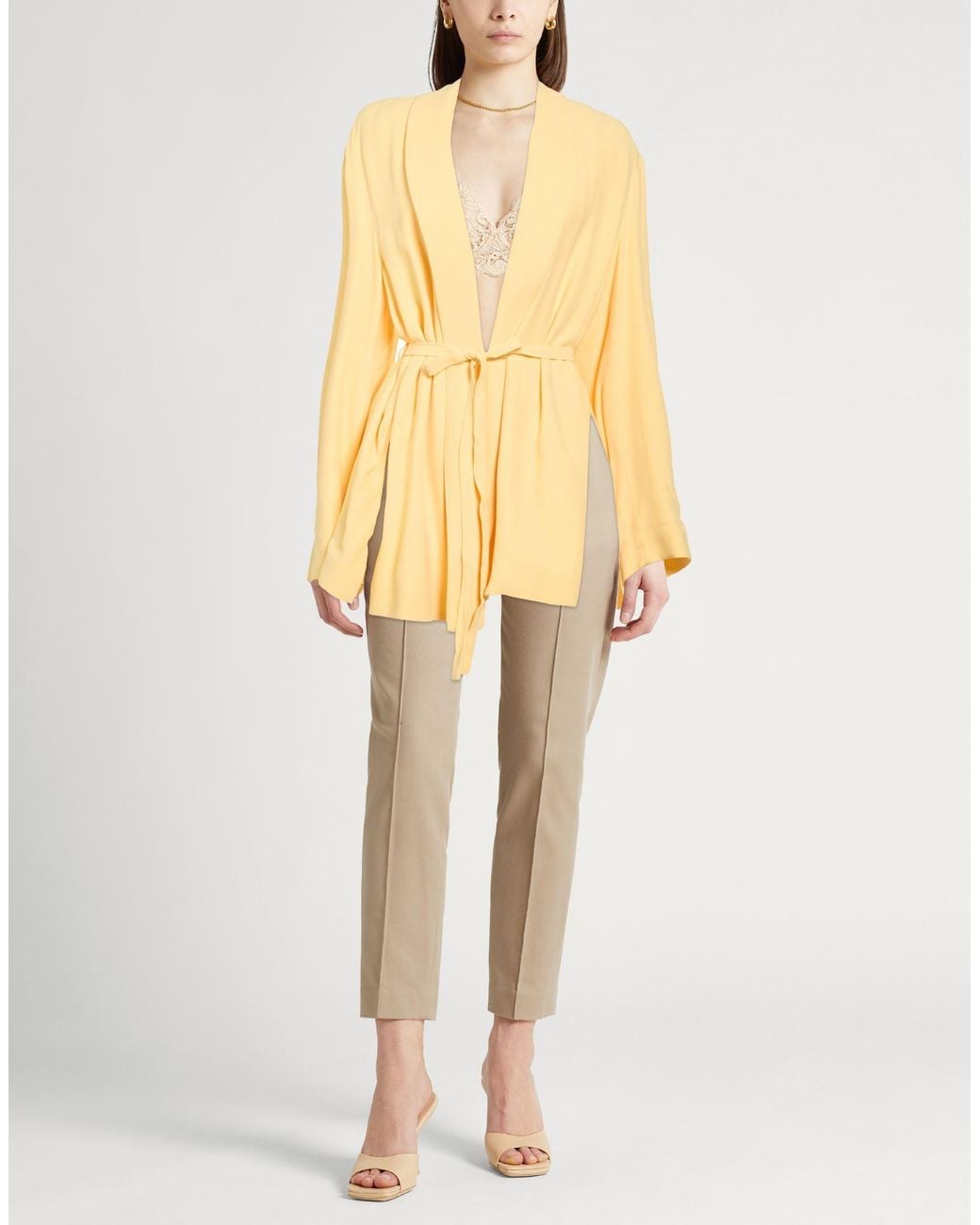 Erika Cavallini Semi Couture Yellow Blazers
