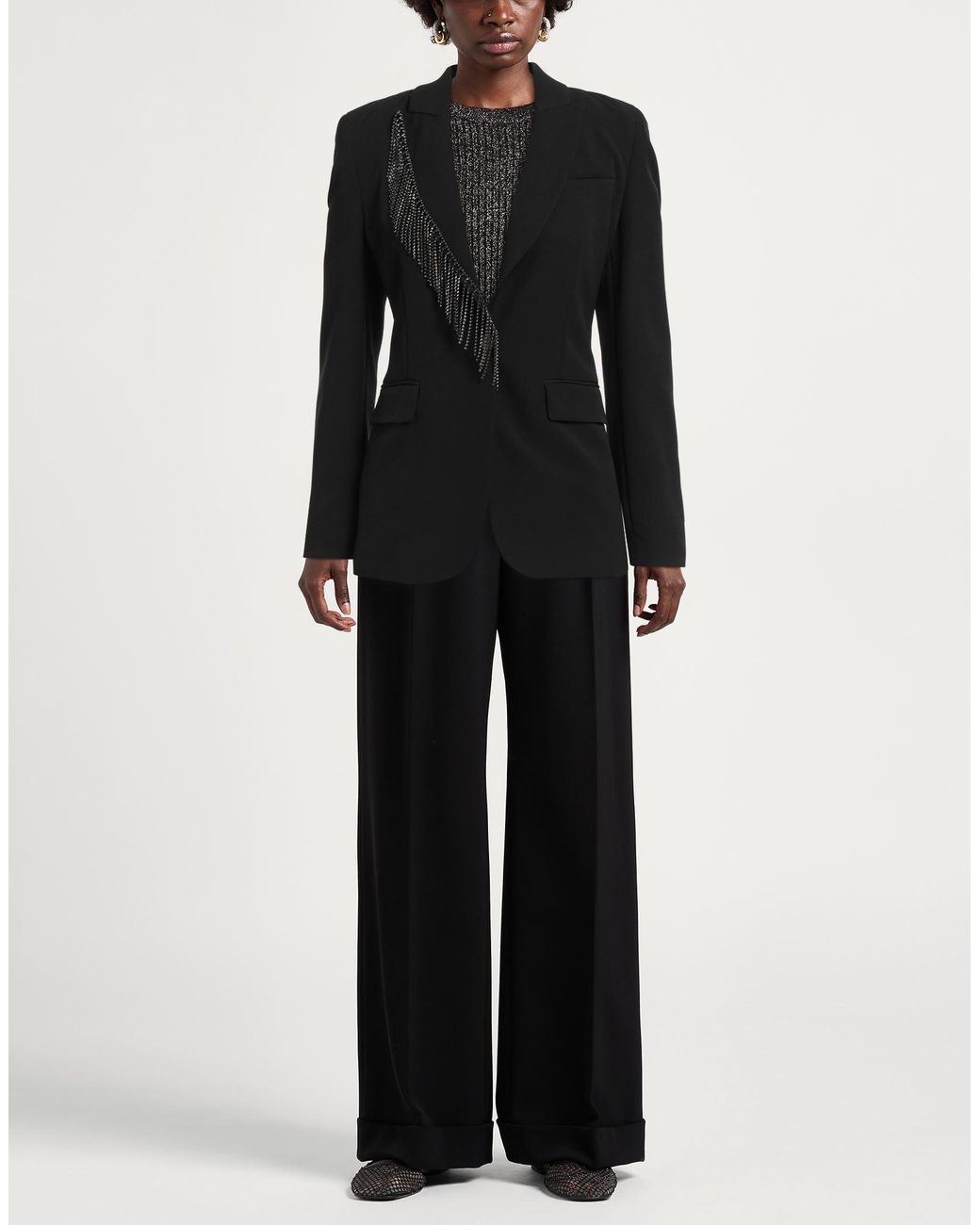 Liu Jo Black Blazer Polyester, Elastane